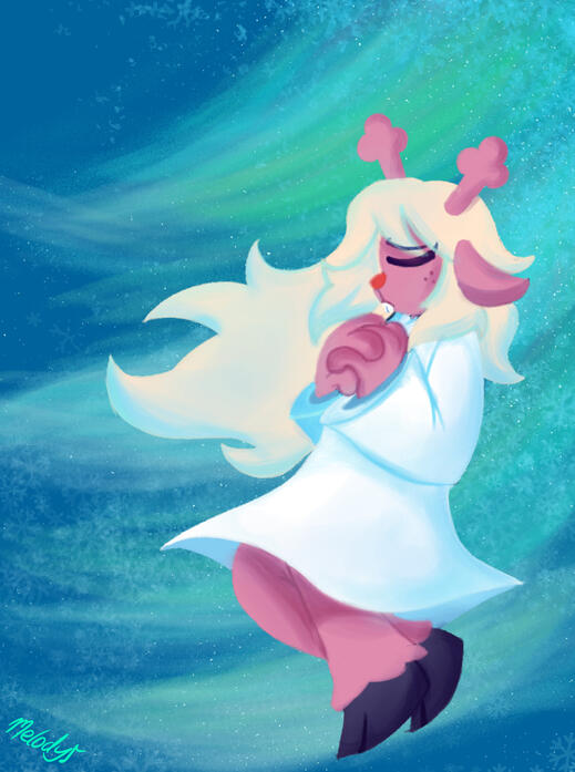 painting of noelle holiday from deltarune painting of noelle holiday from deltarune