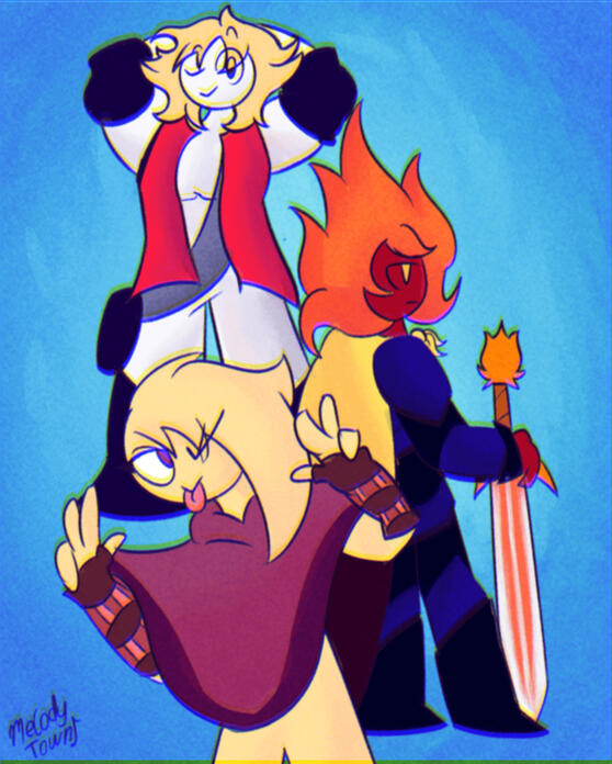 commission of my friend's ocs: Team Alloy!