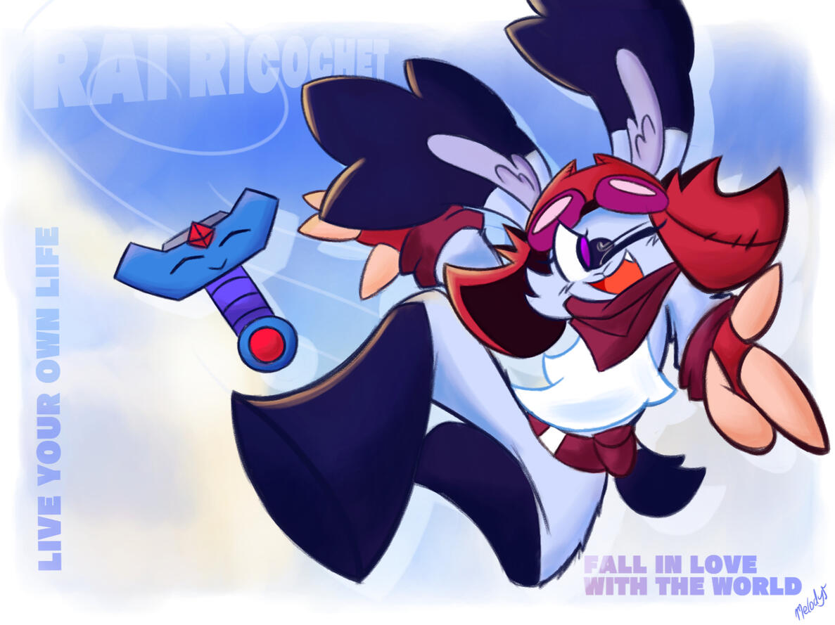 RAI RICOCHET, LIVE YOUR OWN LIFE, FALL IN LOVE WITH THE WORLD painting of the roaring knight from deltarune